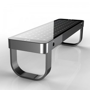Nieuwste stijl Solar Smart Street Bench Oplaadtelefoons en mobiele apparaten