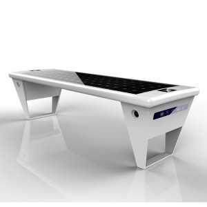 Smart Solar Panel Urban Furniture Bench voor het opladen van mobiele telefoons