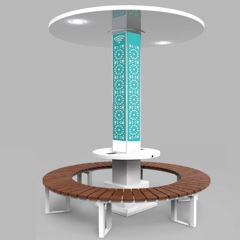 Grote Grootte Hoge Kwaliteit Spot licht USB Charger Bench voor verkoop